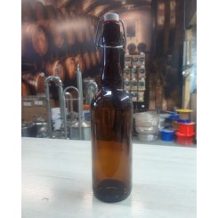 Бутылка с бугельной пробкой, коричневая, 0,75 л