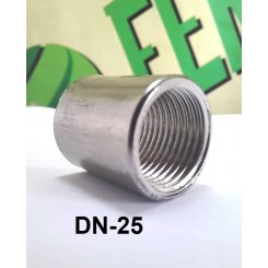 Муфта приварная DN-25 (1), внутренняя резьба, нерж AISI 304